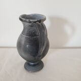 Grey/Black ceramic pitcher signed TL Corti - height 25cm