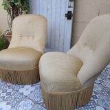 Paire de fauteuils crapauds