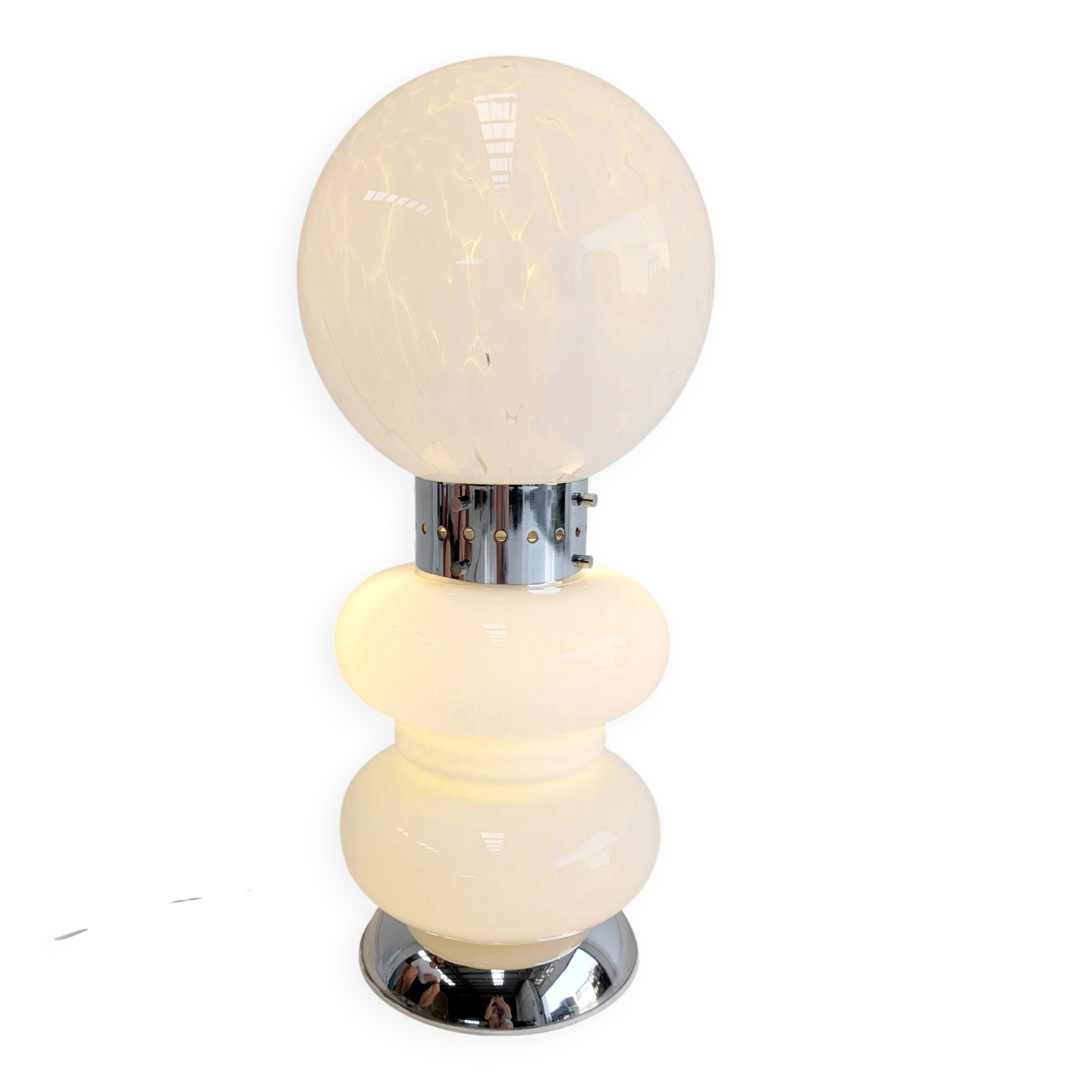 Italian space age floor lamp in Murano glass 1970s