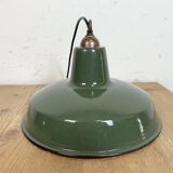 Industrial Green Enamel Factory Pendant Lamp from Multi Electrical Co,1960s
