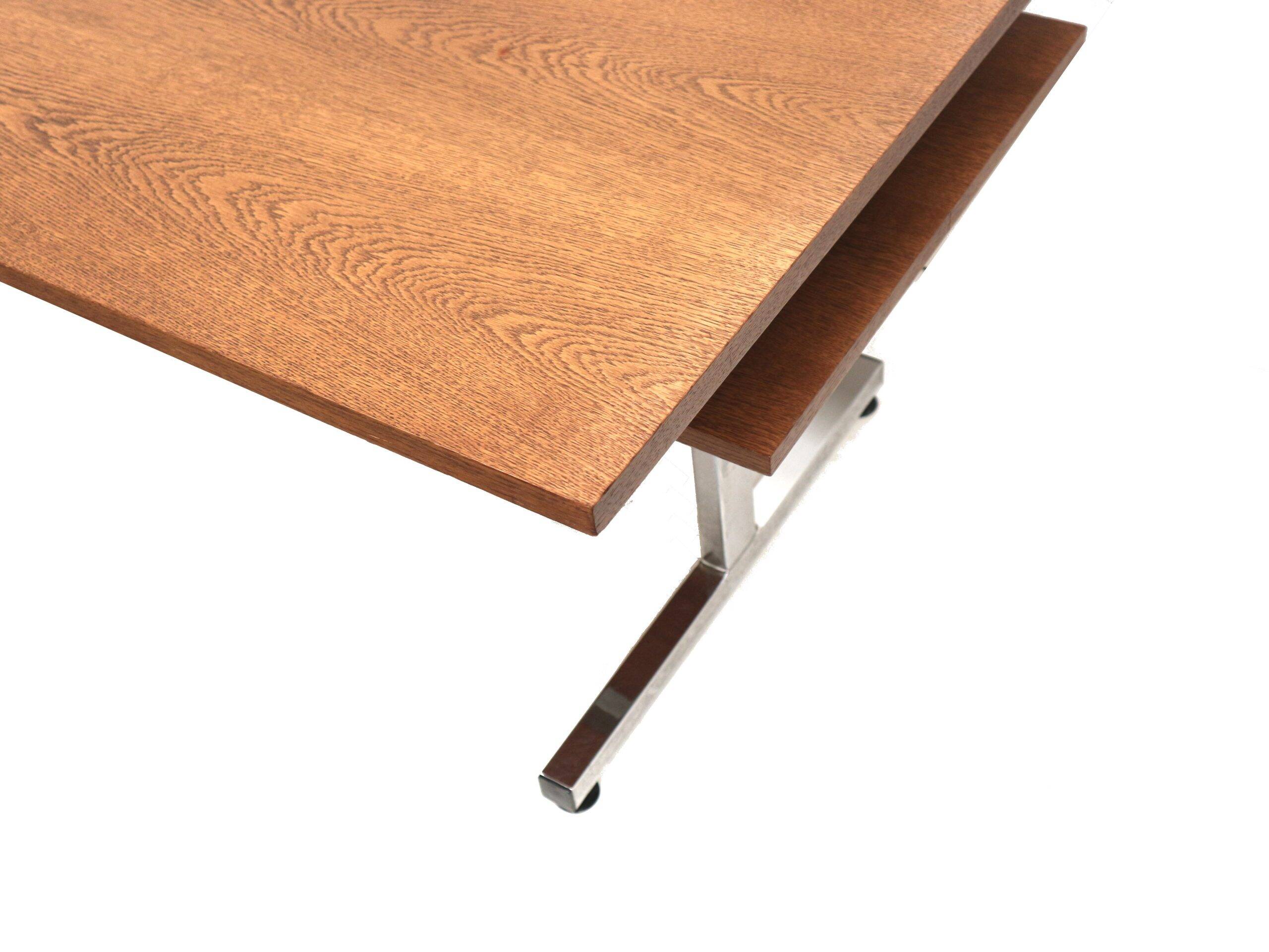 Large vintage wenge table, usable as a dining table, conference table or desk, dating from the 1970s
