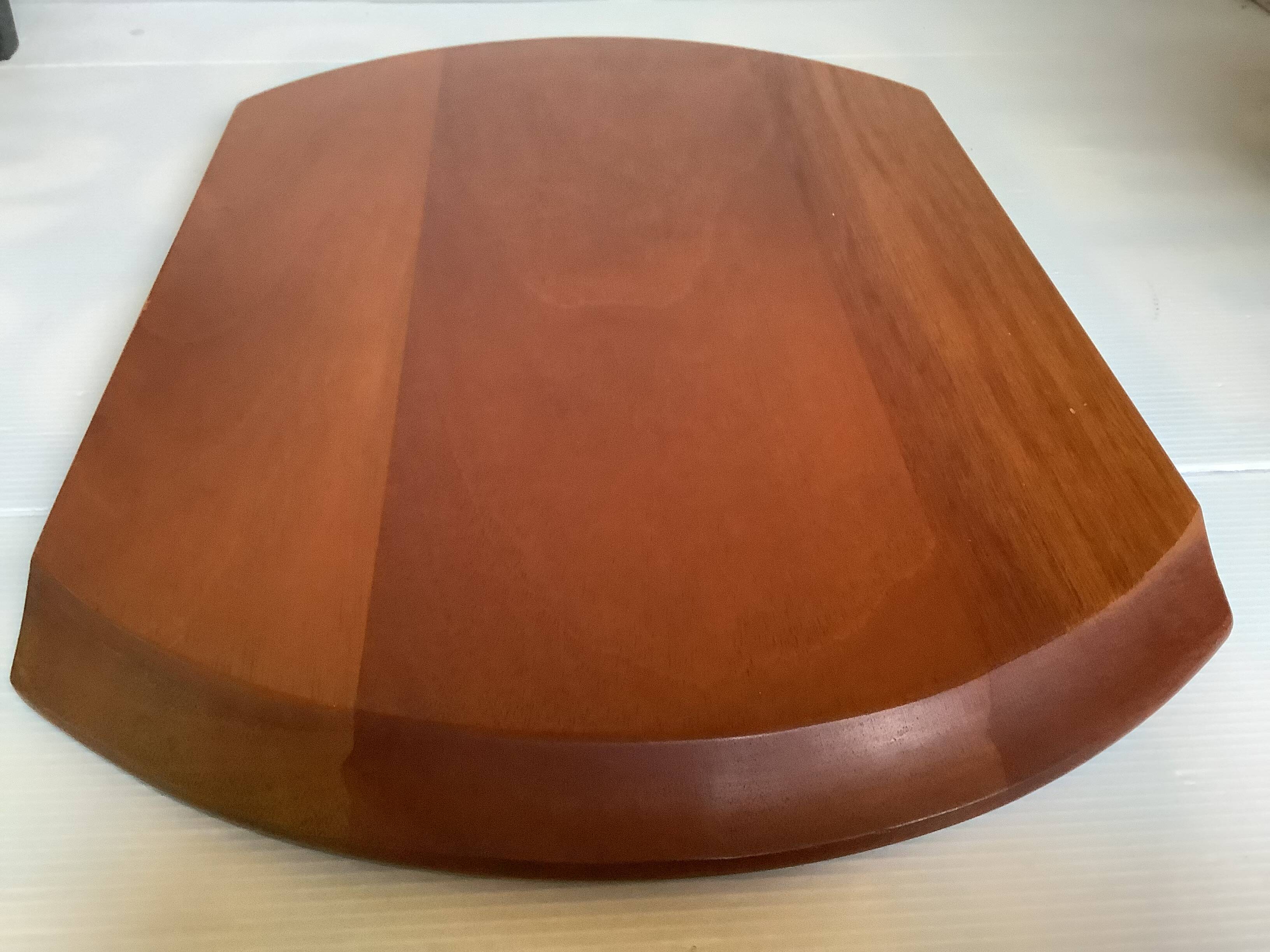 Pair of wooden snack meal trays with compartments.