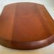 Pair of wooden snack meal trays with compartments.