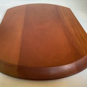 Pair of wooden snack meal trays with compartments.
