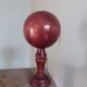 Bilboquet ancien bois lasuré prune violet