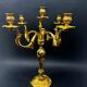 Very large five-light candelabra, in the Louis XV rocaille style, made of gilt bronze.