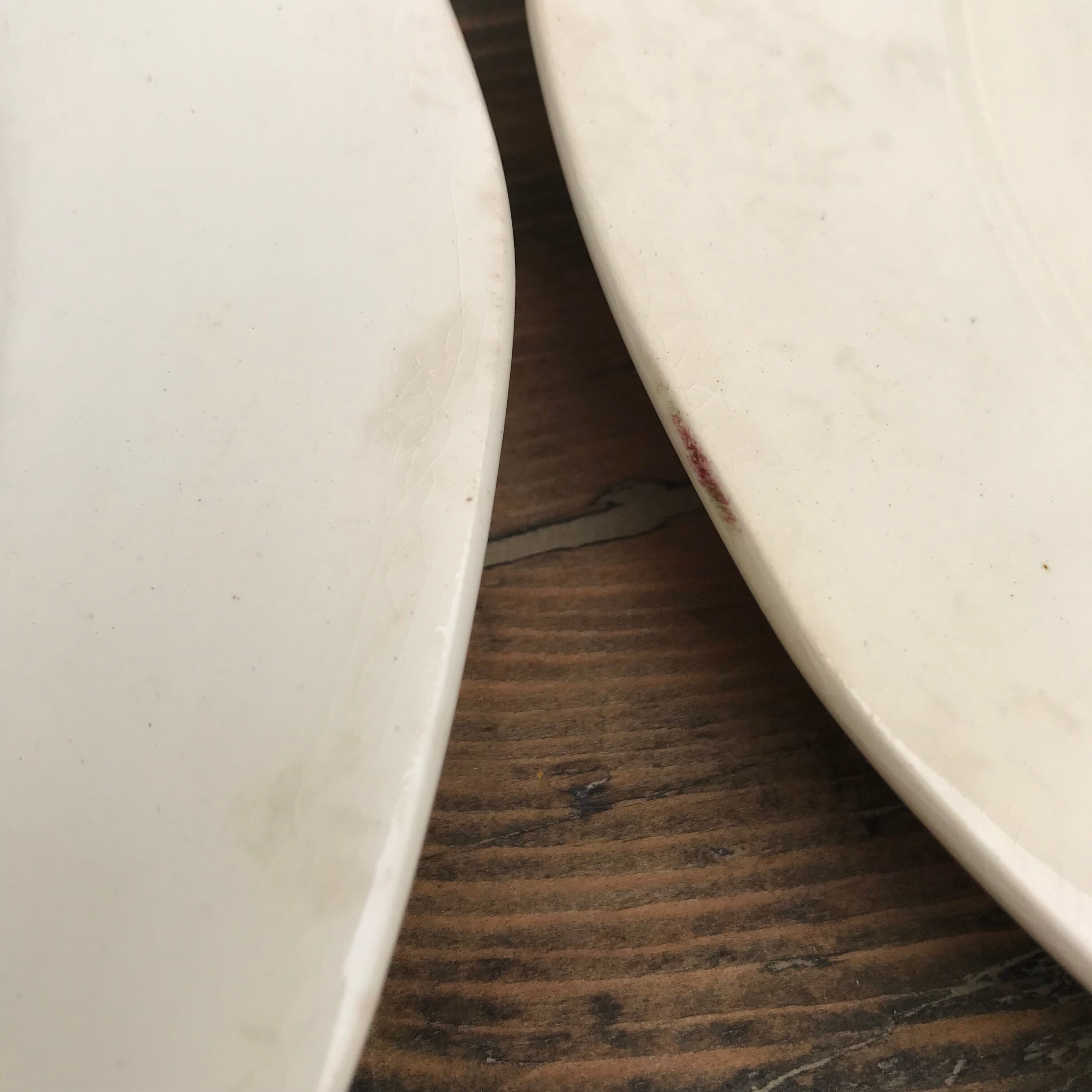 Set of 6 old flat plates Digoin/Sarreguemines model BAYEUX