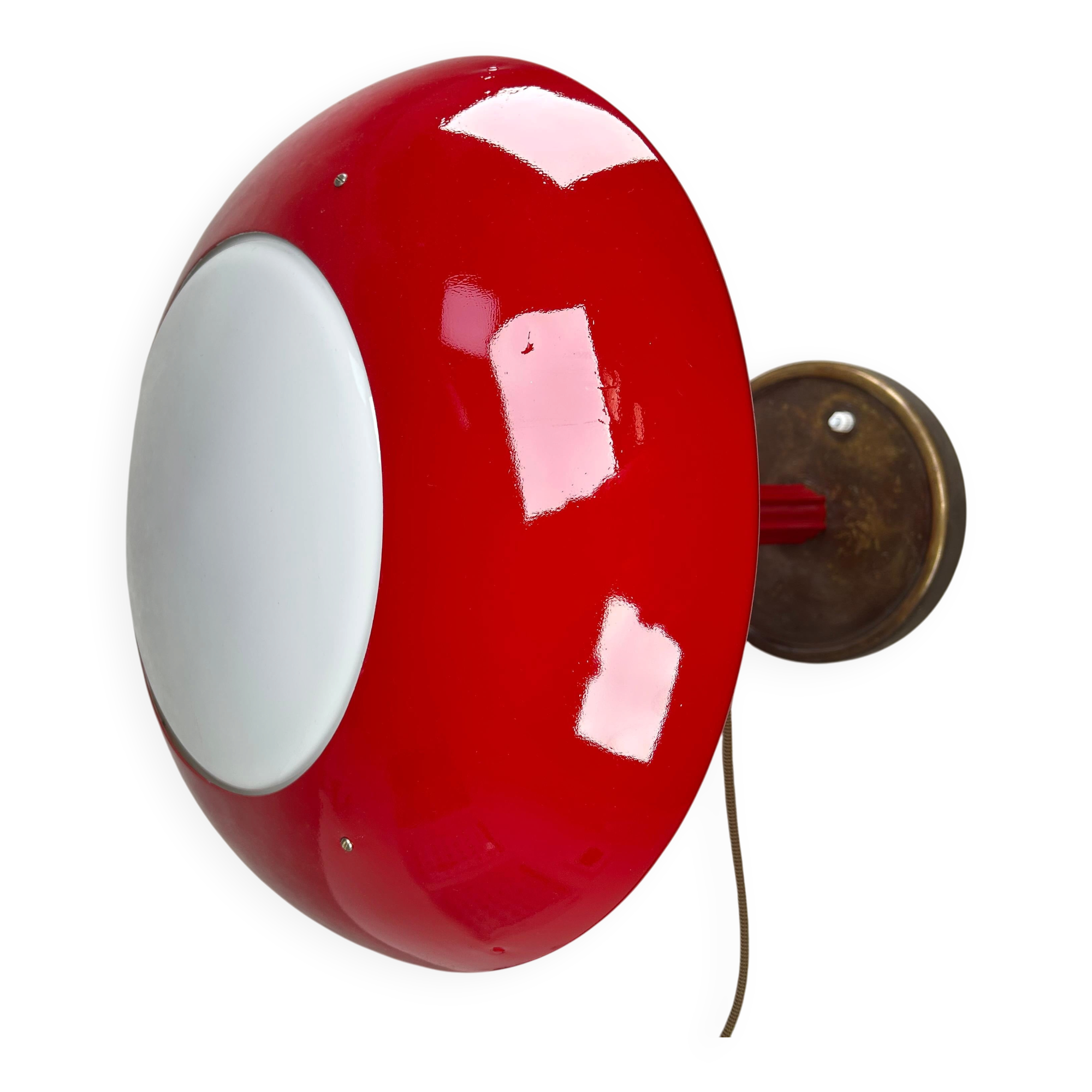 Lampe de bureau champignon Art déco rouge
