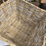 Wicker log basket