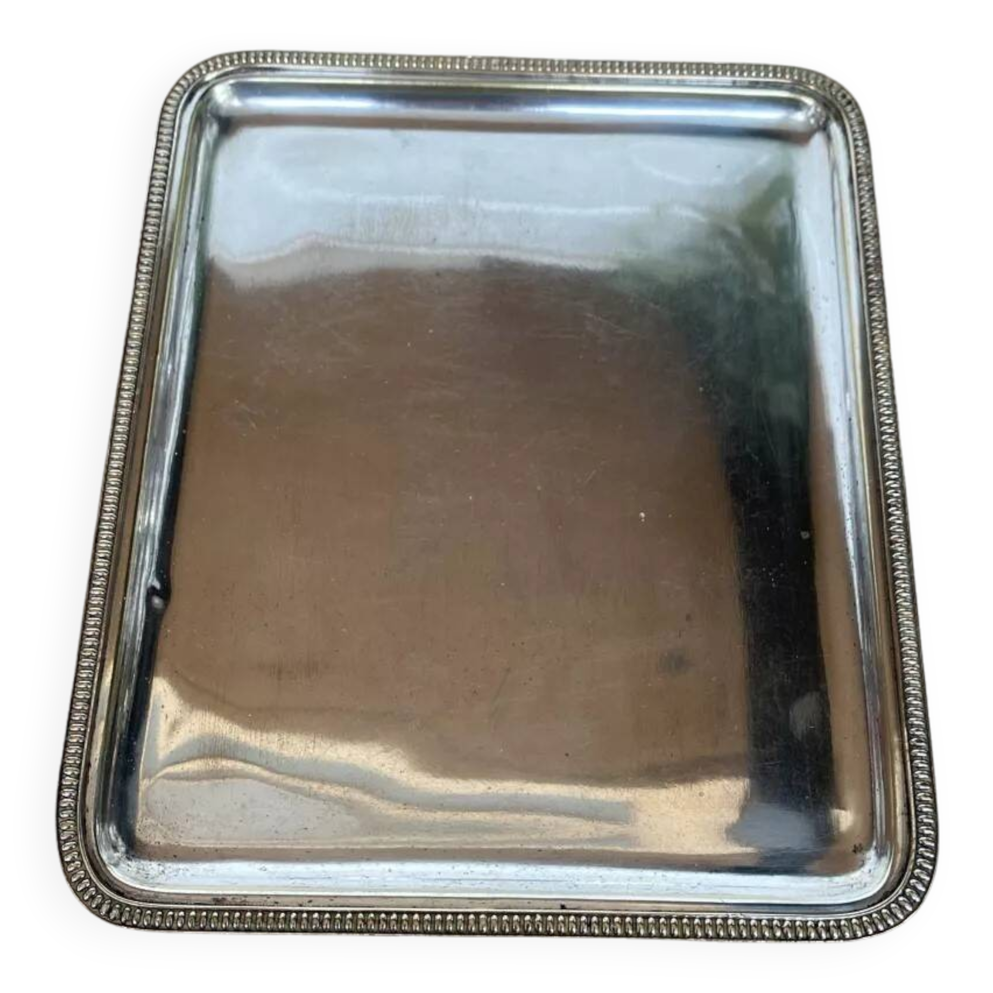 Silver metal tray