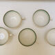 5 old cups & saucers in ceramic KG Lunéville
