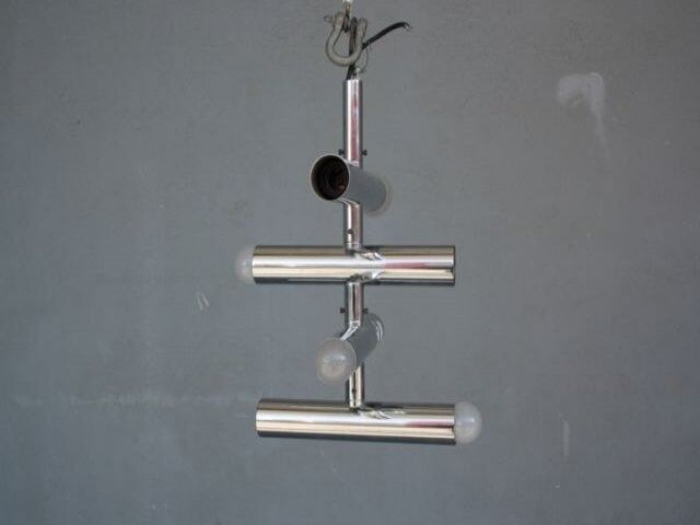 Chrome chandelier vintage 1970 swivel design