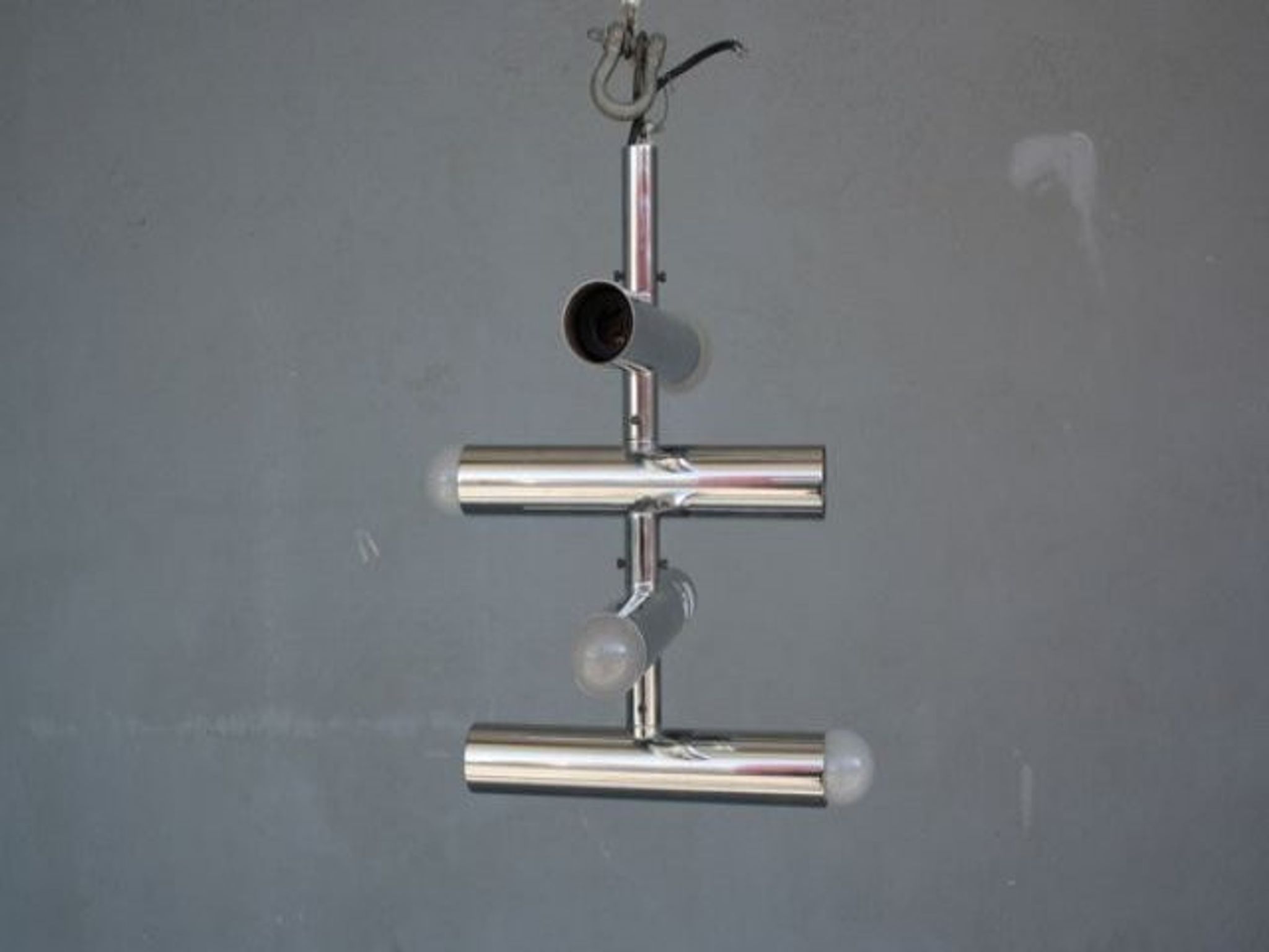 Chrome chandelier vintage 1970 swivel design
