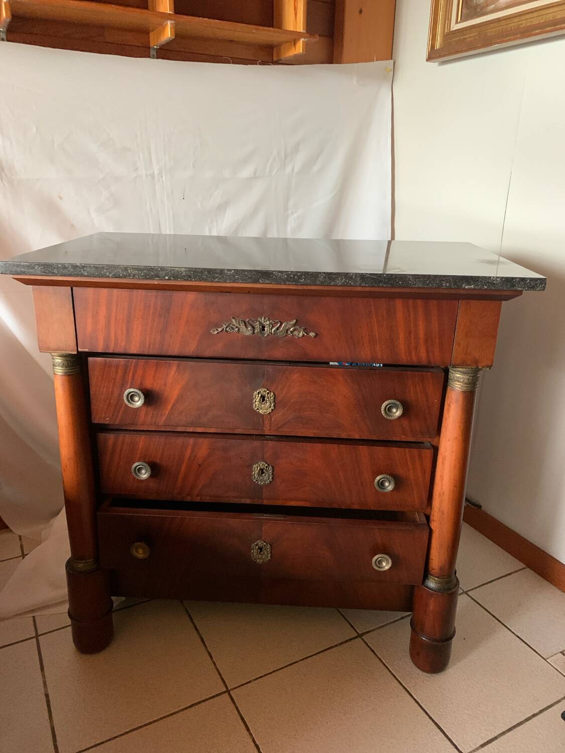 Empire style chest of drawers