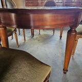 Solid cherry wood dining table with extension – classic style