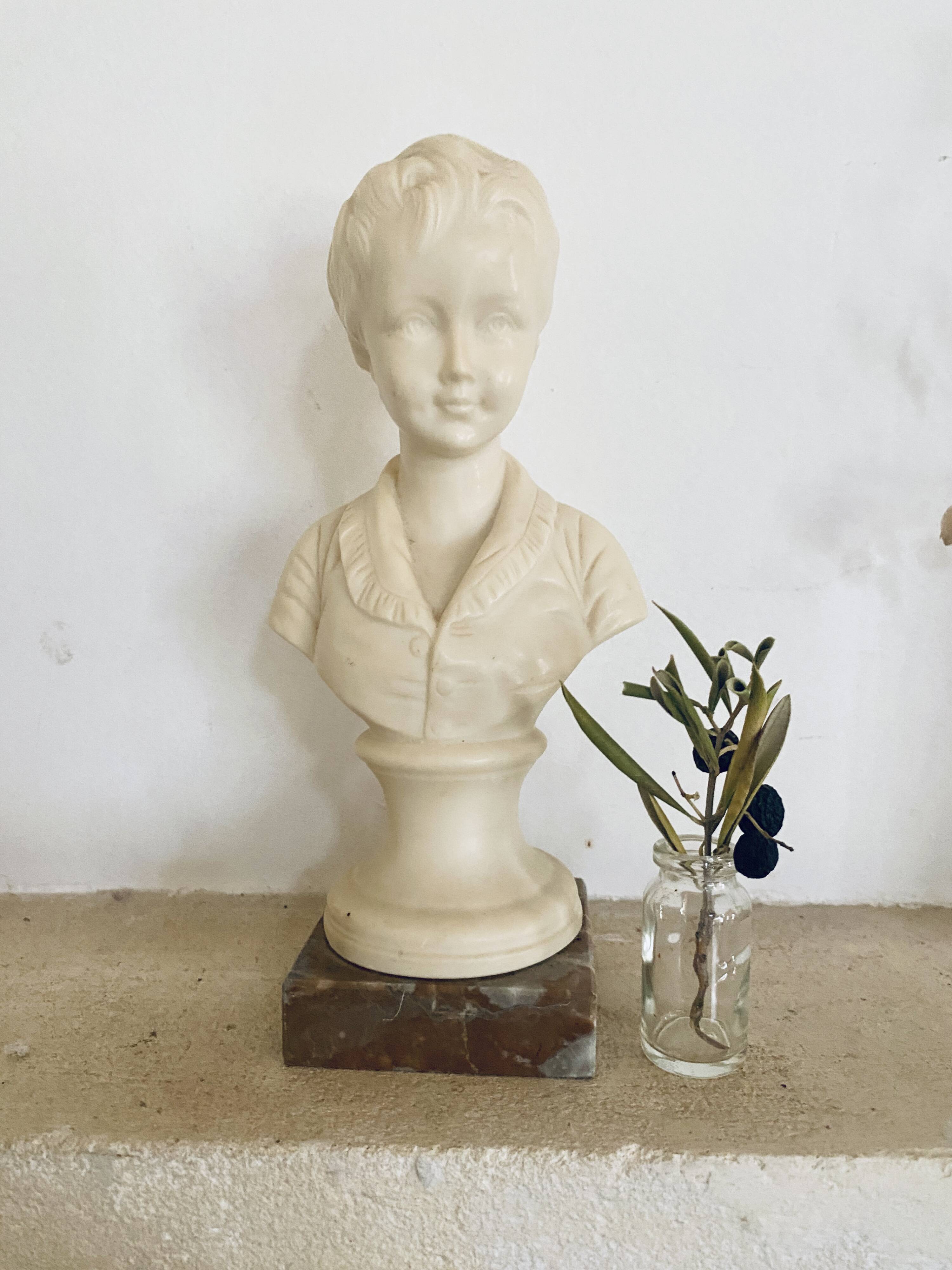 Stone and marble bust, 1950s