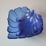 Vide poche bleu en verre