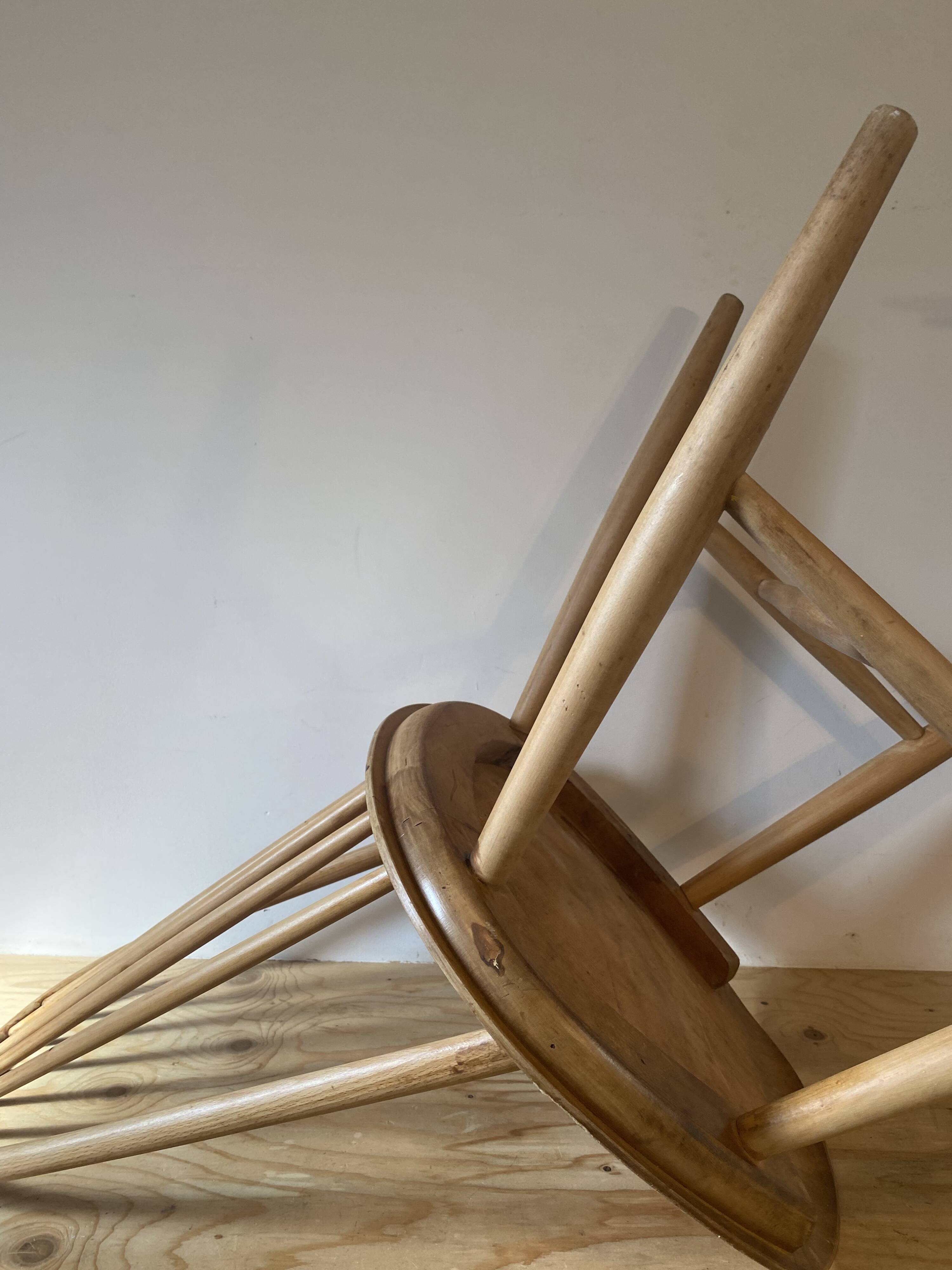 Pair of Scandinavian chairs - Hagafors Mod.16 - molded teak & ash