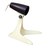 Cocotte vintage articulated desk lamp beige & brown plastic old design