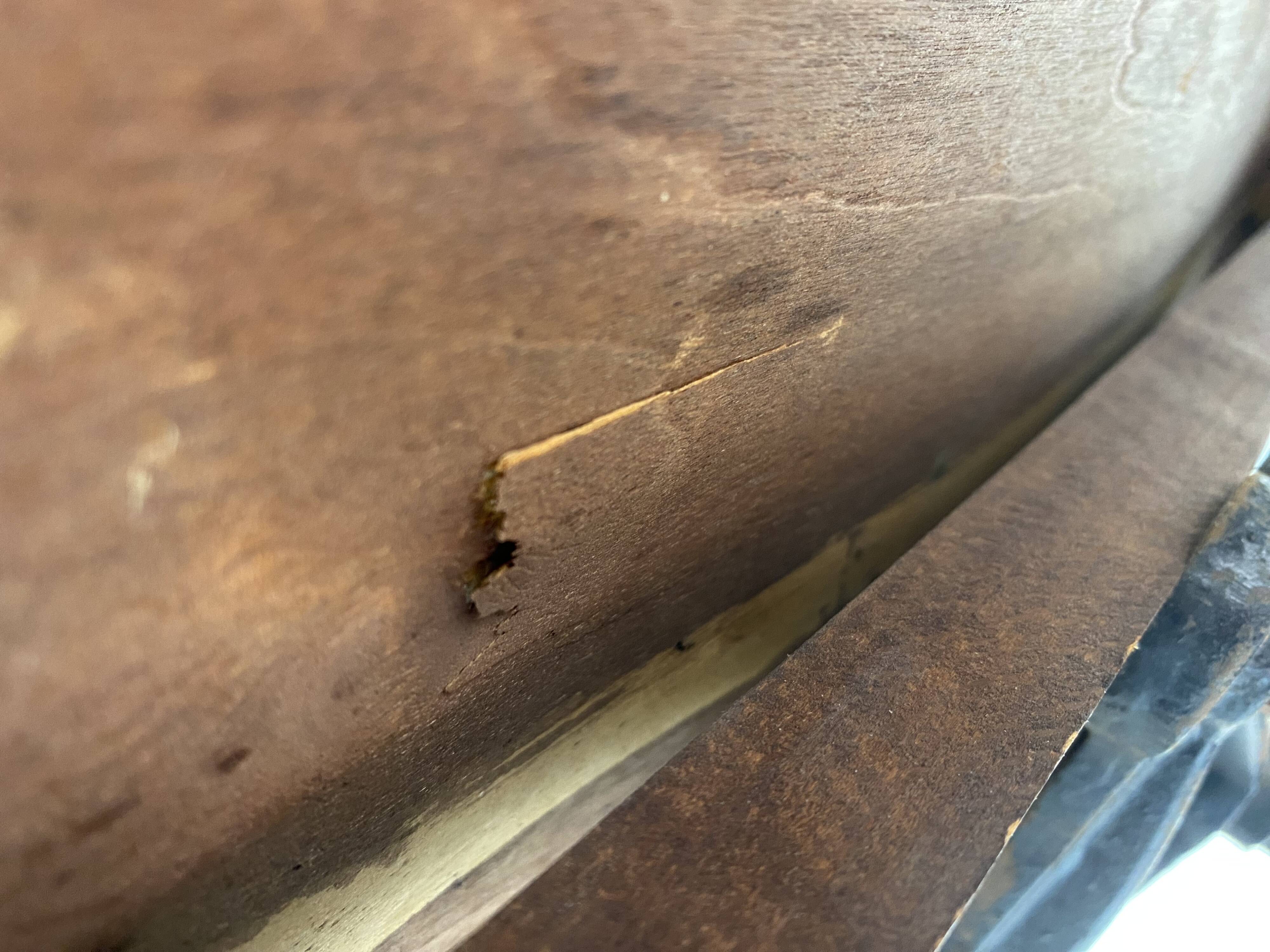 Baumann rotating wooden armchair