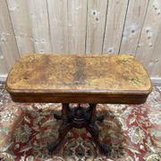 Table à jeux Anglaise - Victorienne en marqueterie