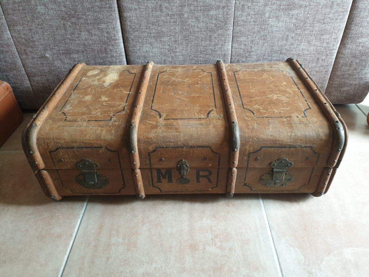 Old travel trunk