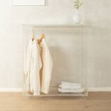 Minimalist chest of drawers from the 1980s, acrylic glass, unique piece