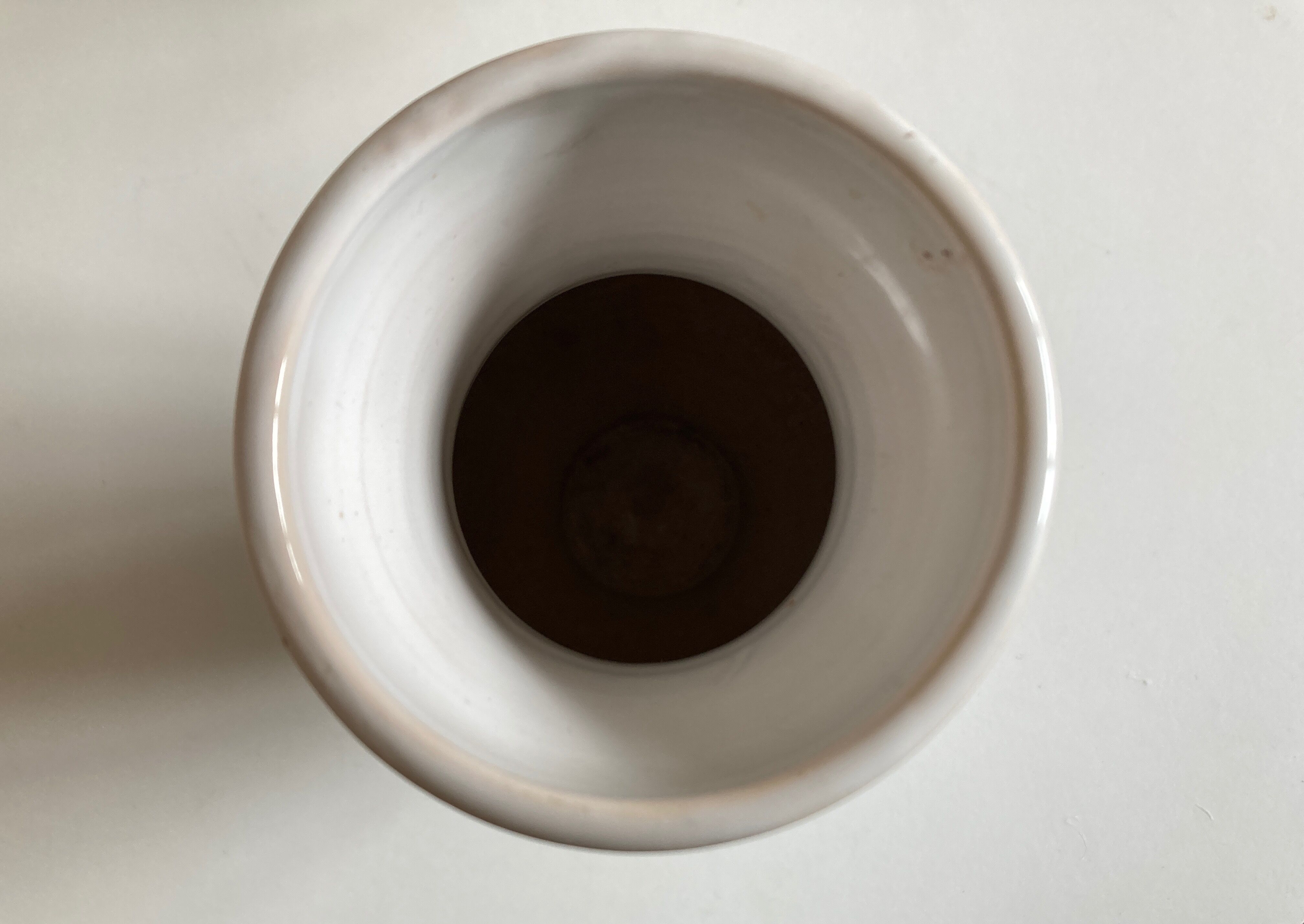 Vase in glazed white earth 1960