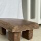 Asian solid wood quadripod brutalist coffee table H30 L81 l42