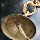 Vintage ball suspension rope and rattan