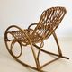 Rocking chair in rattan for children, Italy 60s