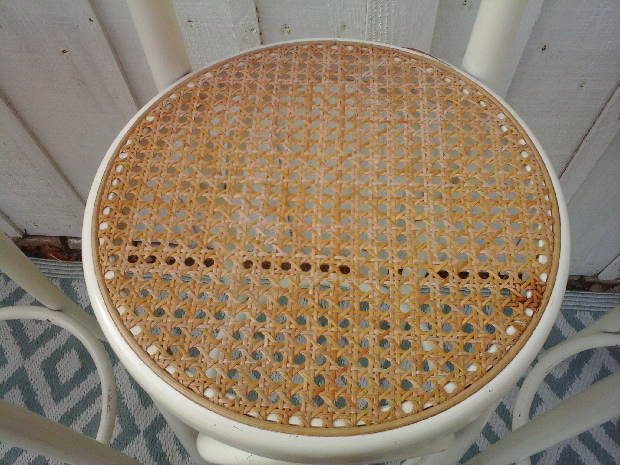 3 high bar cane chairs