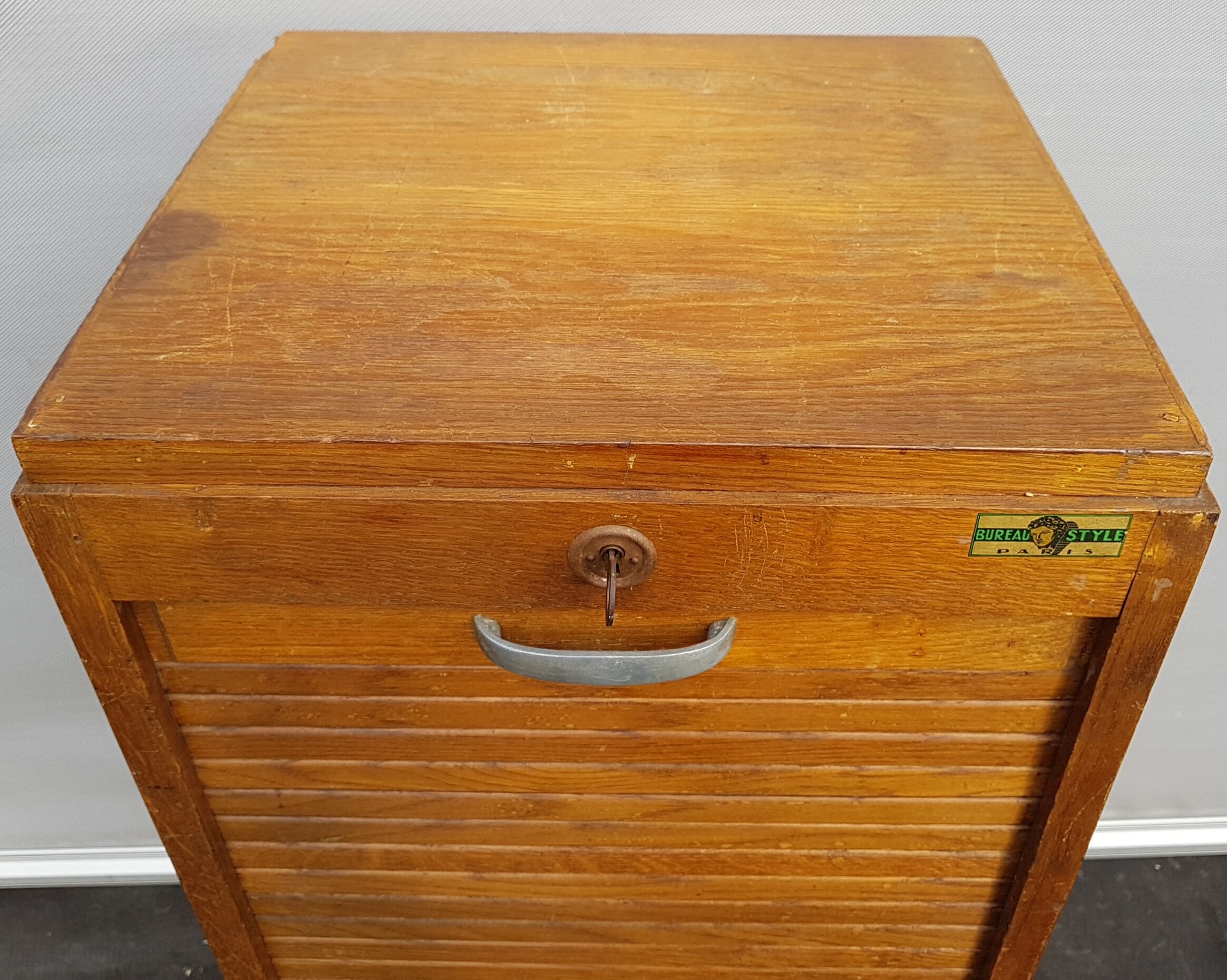 1950 Bureau Style Paris curtain cabinet