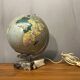 Luminous glass globe world map tripod maps Caride 1960