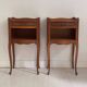 Pair of Louis XV style bedside tables in cherry wood.