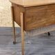 1960s 1970s Teak Sewing Box Sewing Table Utensil Holder with Basket