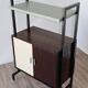 Bibliothèque vintage modulable en bois et métal, 1960