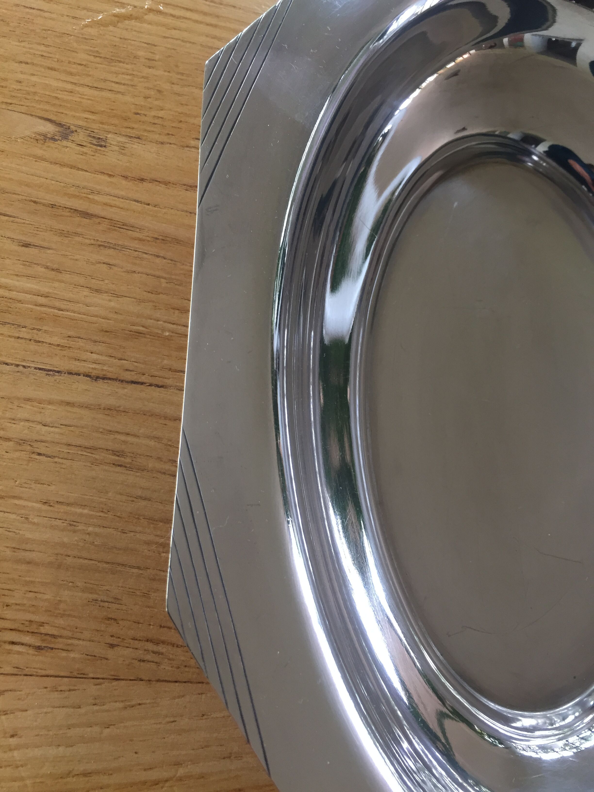 Silver metal plate signed Roux Marquiand