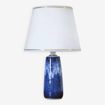 Glazed ceramic table lamp from Valholm, Denmark