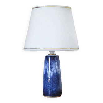 Glazed ceramic table lamp from Valholm, Denmark