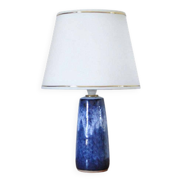 Glazed ceramic table lamp from Valholm, Denmark