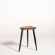 Palette-Shaped Teak Stool, Scandinavia, 1950s