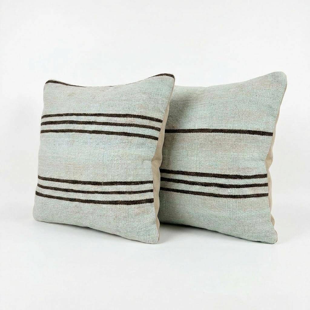 Set of 2 vintage kilim cushion covers 48x48 cm