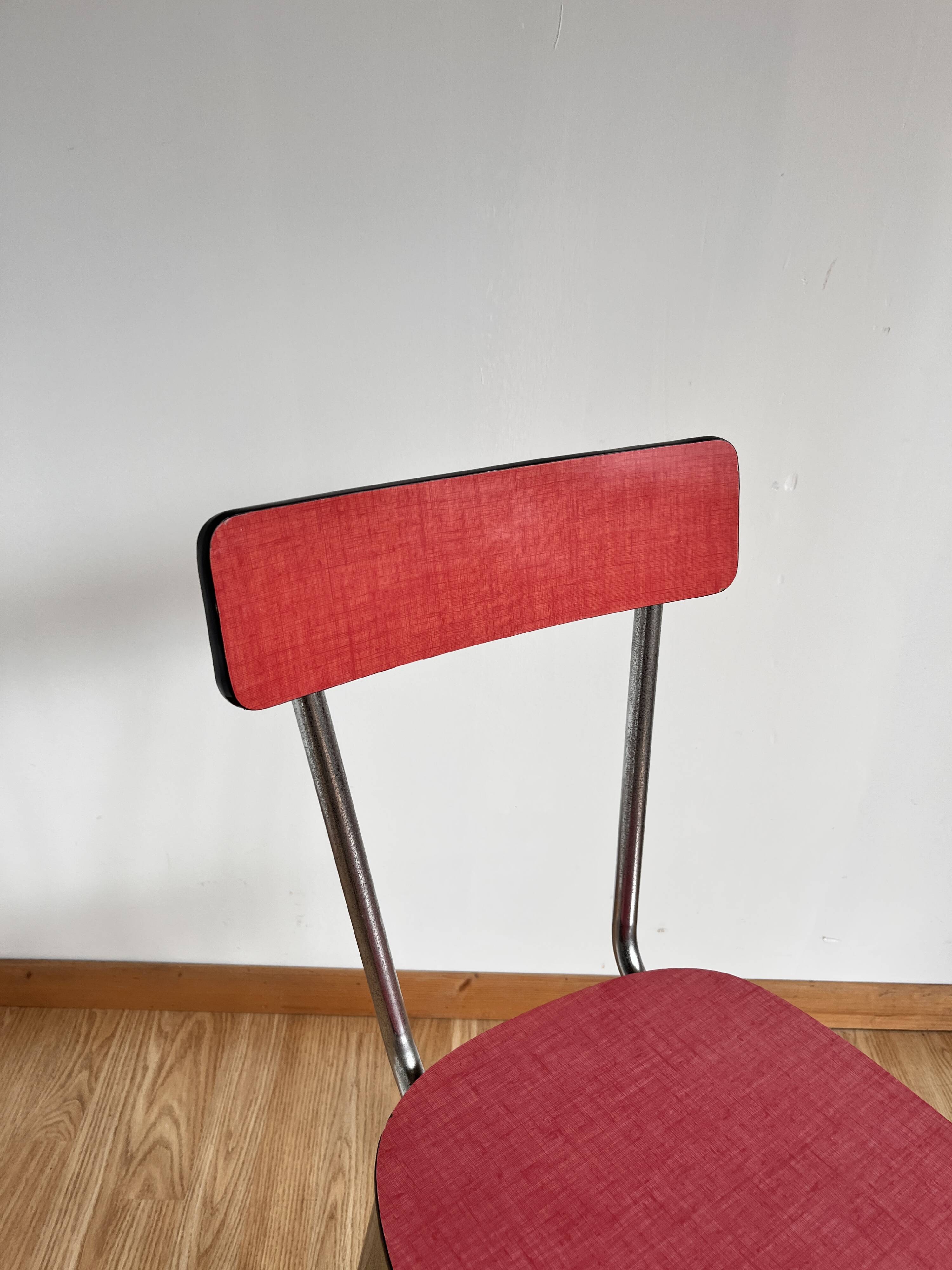 Red formica chair