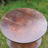 Gueridon art deco library 1930 in oak