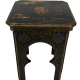Antique hand-painted Moroccan Moorish Zouak side table