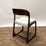 Baumann sleigh chair reupholstered in terry cloth