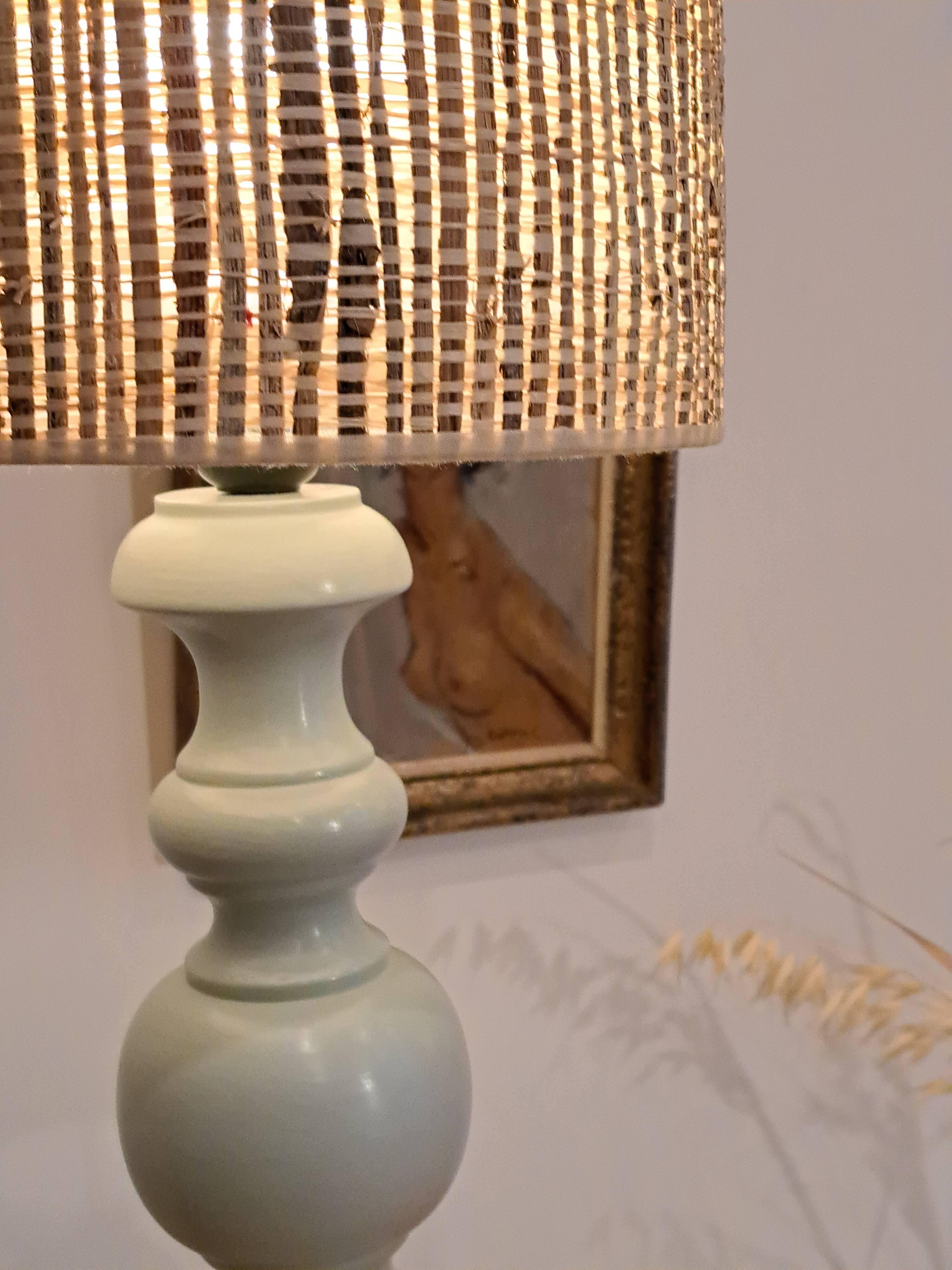 Vintage wooden table lamp from the 1980s revisited