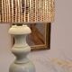 Lampe de table en bois vintage année 1980 revisitée