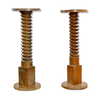 Paire de tables d'appoint ou guéridons français début xxème